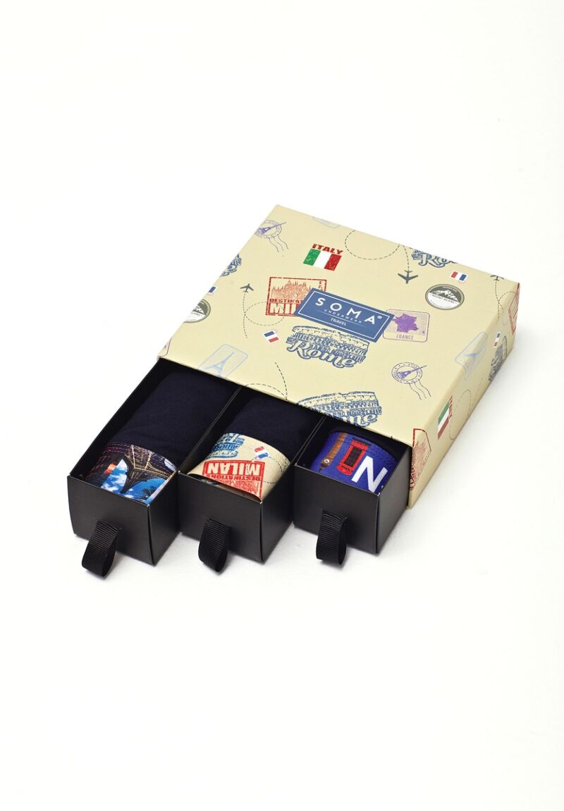 Boxer Soma ανδρικά σε κουτί Travel 3τμχ