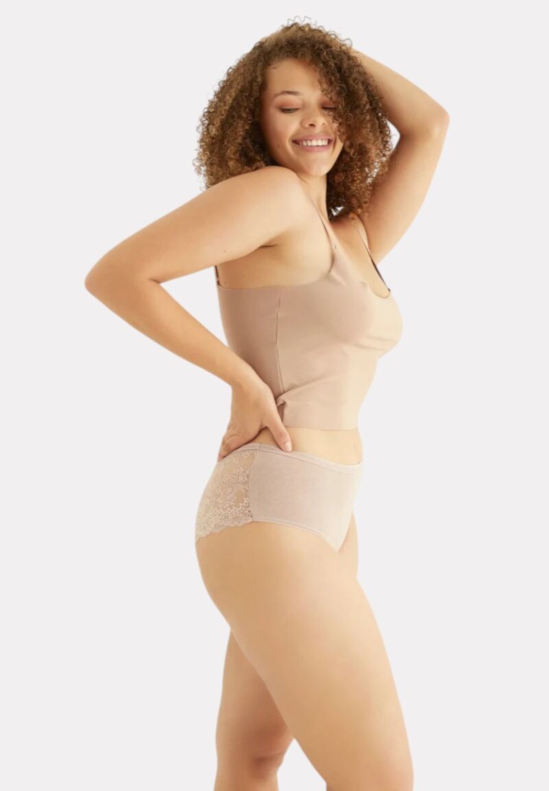 Brazil Slip με δαντέλα ψηλοκάβαλα Sexen Lisa Colors 5 Tεμ.