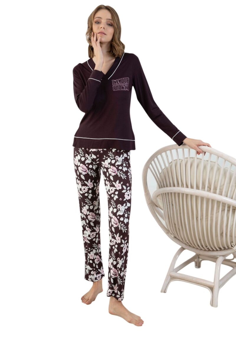 Πιτζάμα γυναικεία Sevim Soft Dreamy Floral
