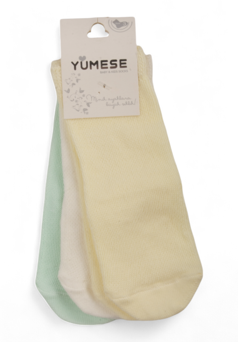 Καλτσάκια βρεφικά με τάπες Yumese Young Lady 3 Τεμ.