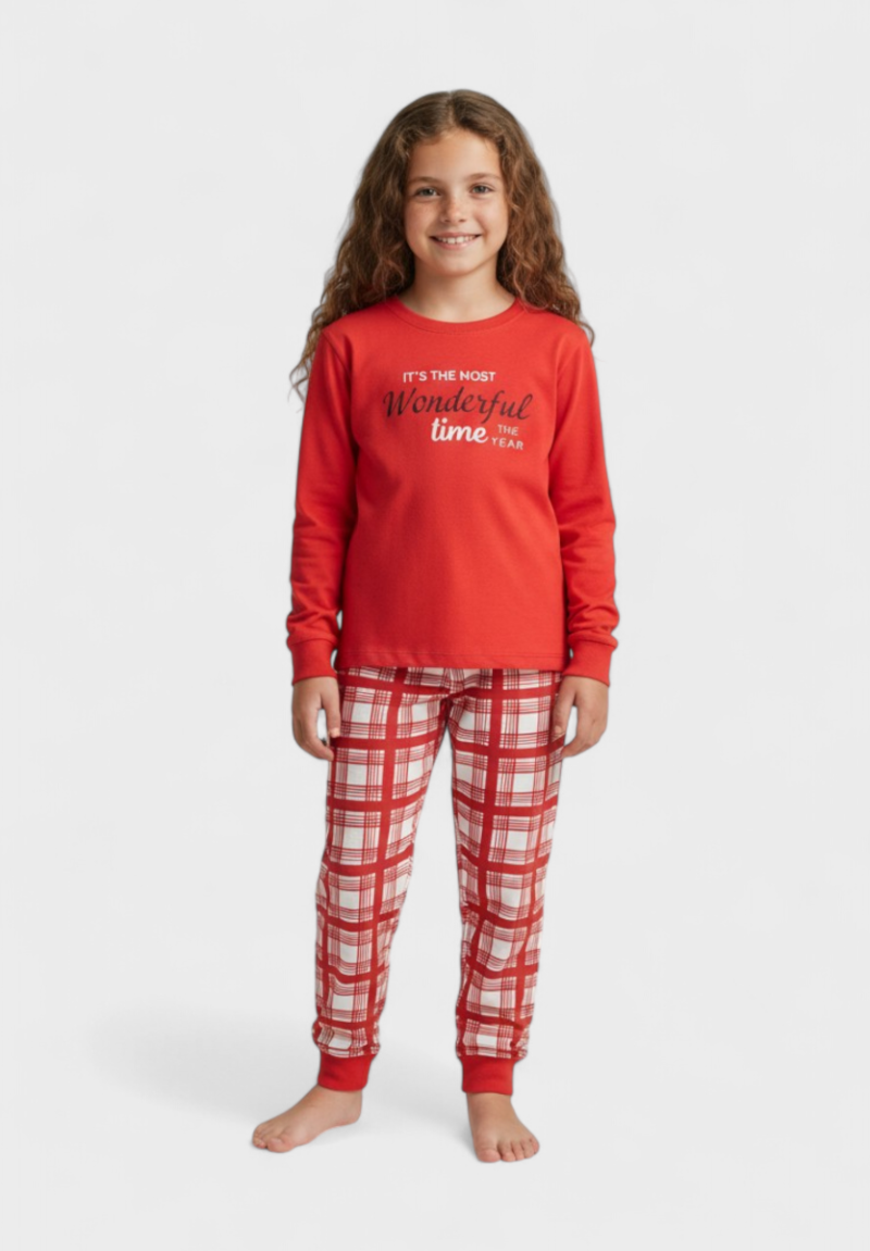 Πιτζάμα παιδική Biorganic Christmas Time 
