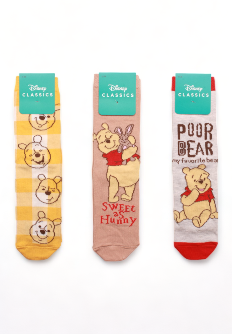 Κάλτσες παιδικές οικονομικό πακέτο Winnie The Pooh 3 Τεμ.