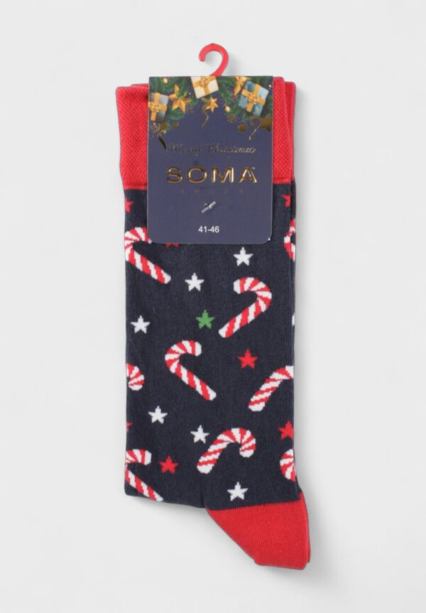 Χριστουγεννιάτικες Κάλτσες Soma Socks "Candy Canes & Stars”" 