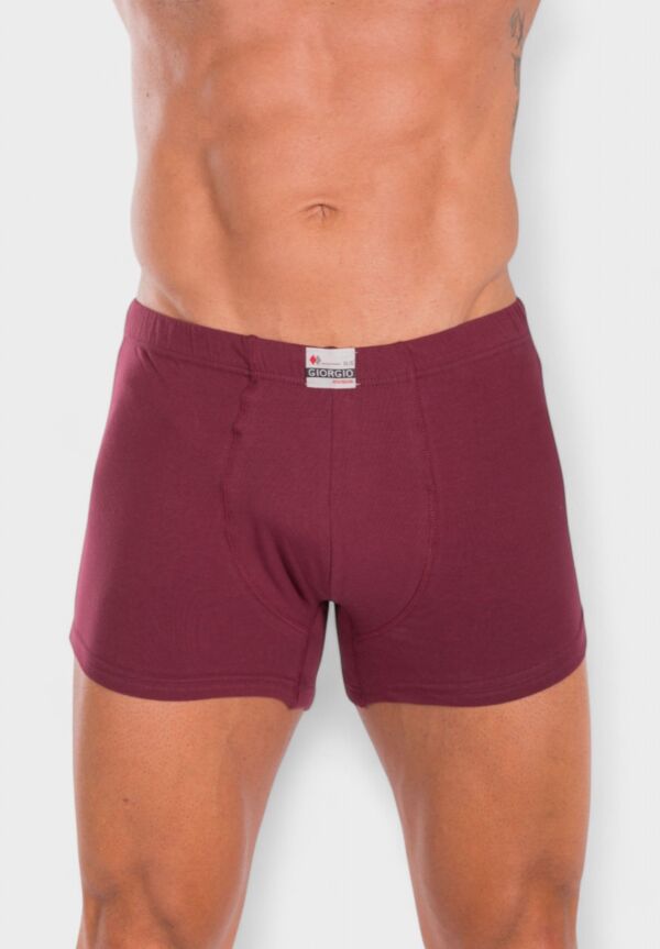 Ανδρικό μποξεράκι Giorgio εφαρμοστό μπορντό βαμβάκι λύκρα