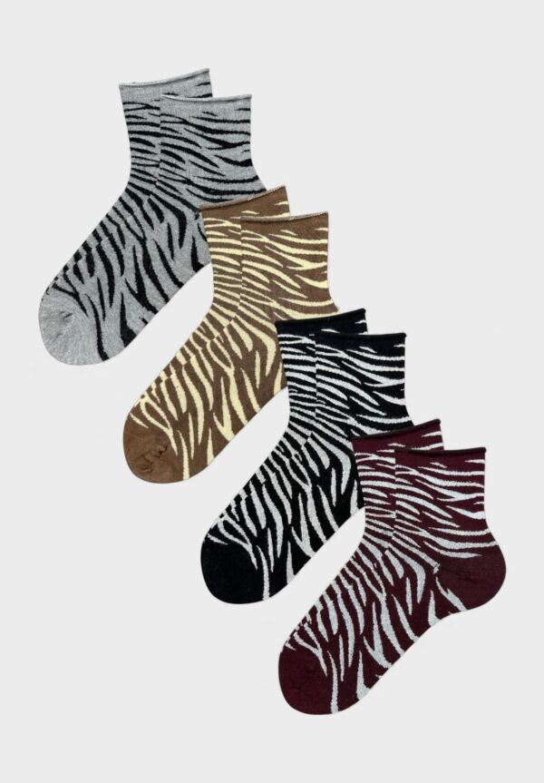 Γυναικείες Κάλτσες Soma Socks Bamboo Edition Zebra  – Σετ 4 Ζευγών 