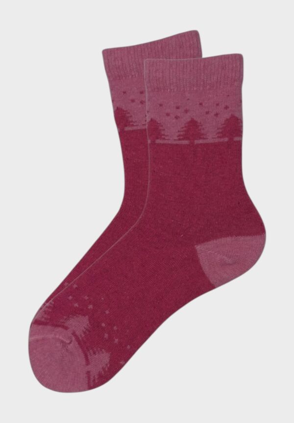 Pro Socks Wool Cozy Berry – Γυναικεία Μάλλινη Κάλτσα Ροζ/Κερασί