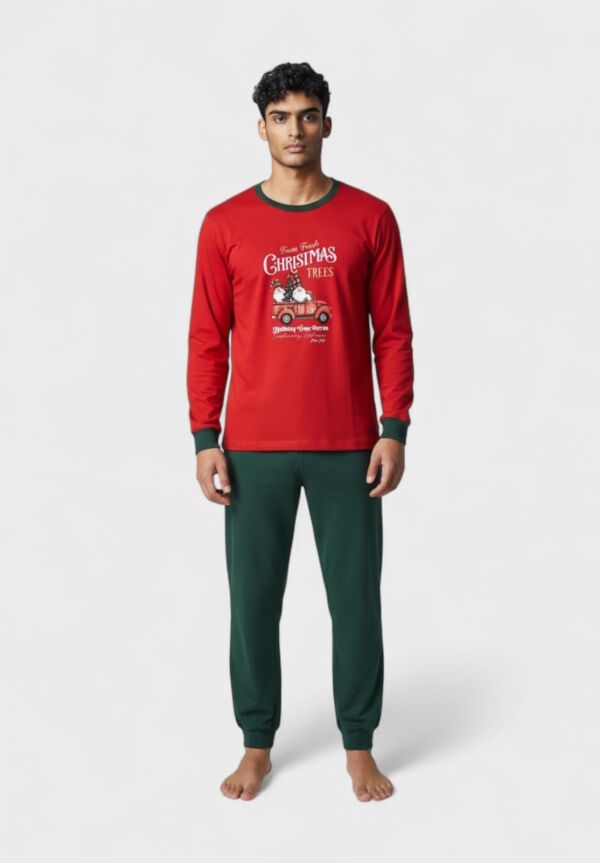Ανδρική Πιτζάμα Βαμβακερή Χριστουγεννιάτικη Nina Club