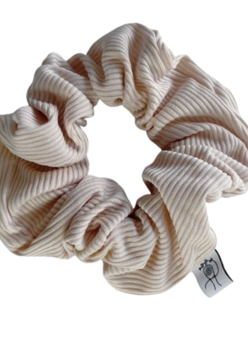 Rib Scrunchie Ecru