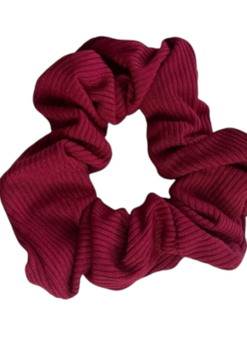 Rib Scrunchie Burgundy