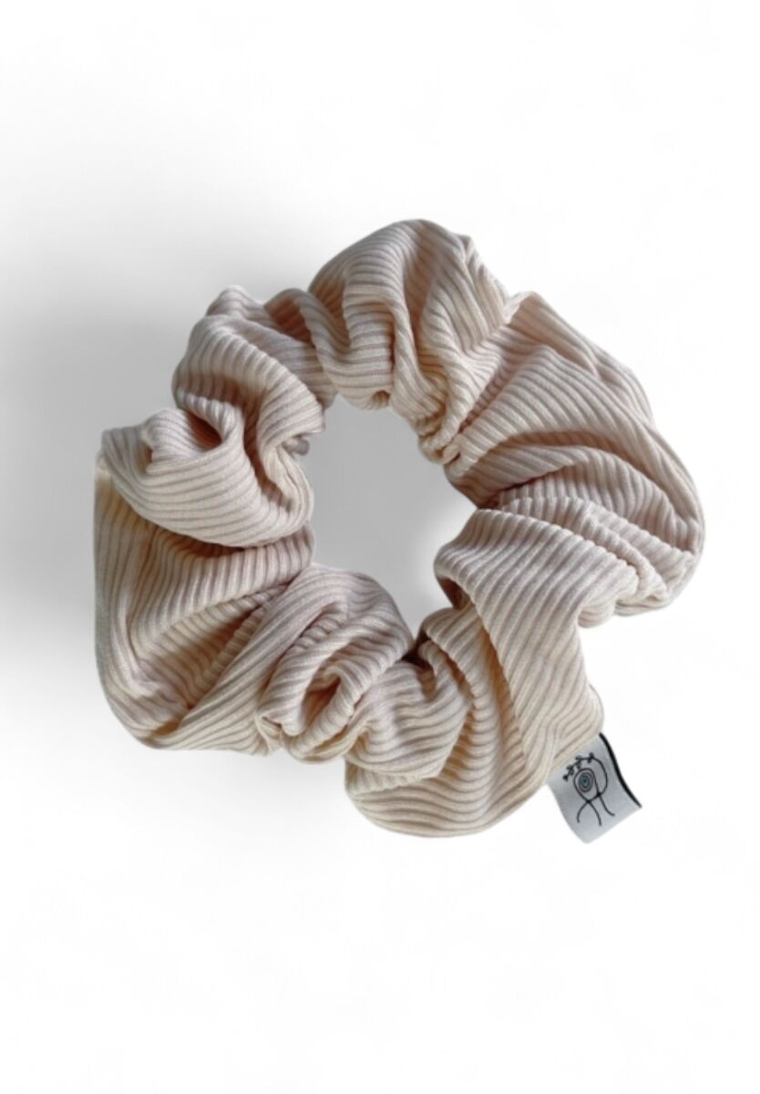 Rib Scrunchie Ecru