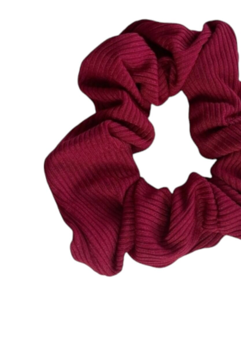 Rib Scrunchie Burgundy