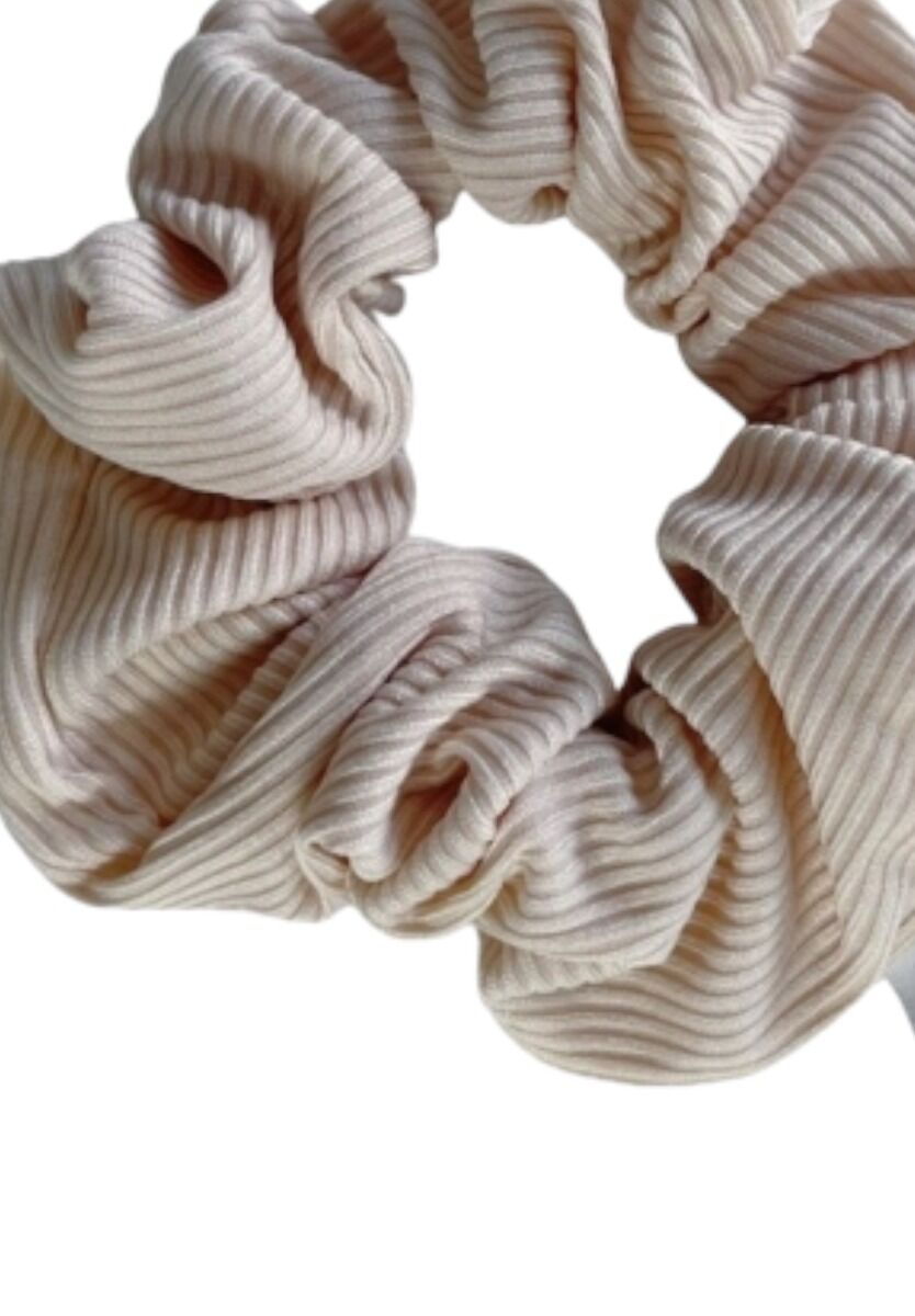 Rib Scrunchie Ecru