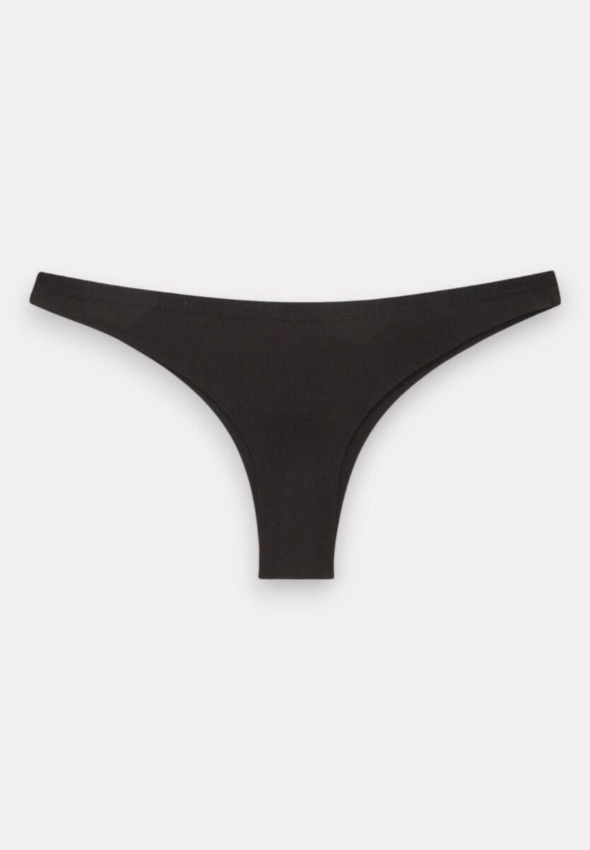 Brazil γυναικείο Berrak βαμβακερό με μαλακό λάστιχο Laser Cut Seamless Black 3 Τεμ.