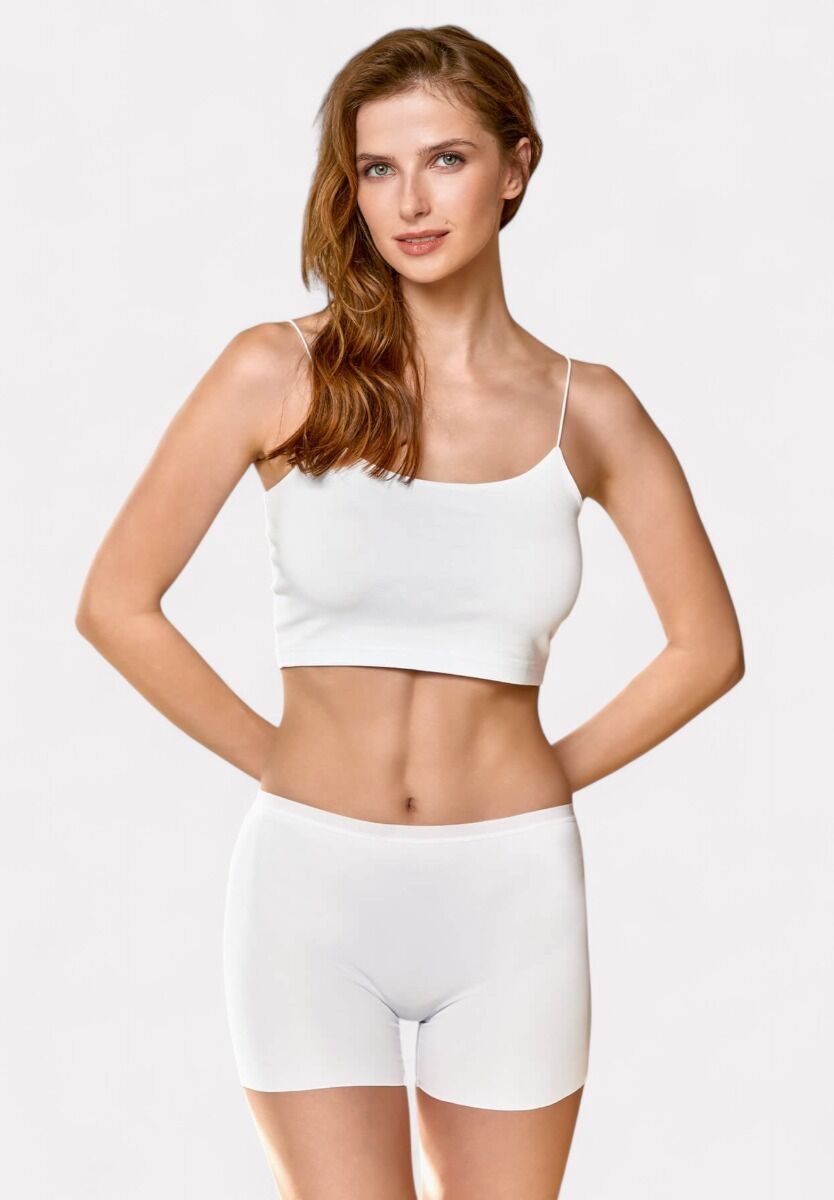 Boxer γυναικείο Berrak με μαλακό λάστιχο Laser Cut Seamless White