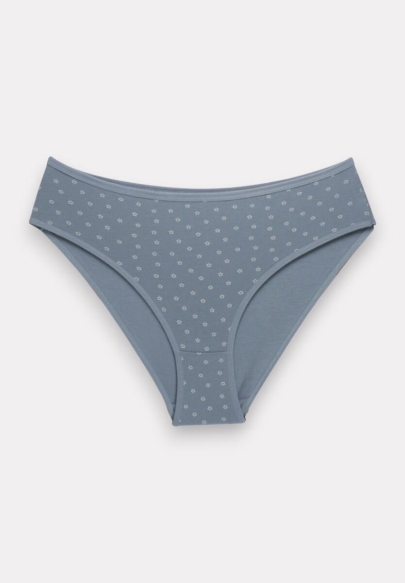 Σλιπ Bikini βαμβακερά ψηλόμεσα Flower Berrak 3 Τεμ.