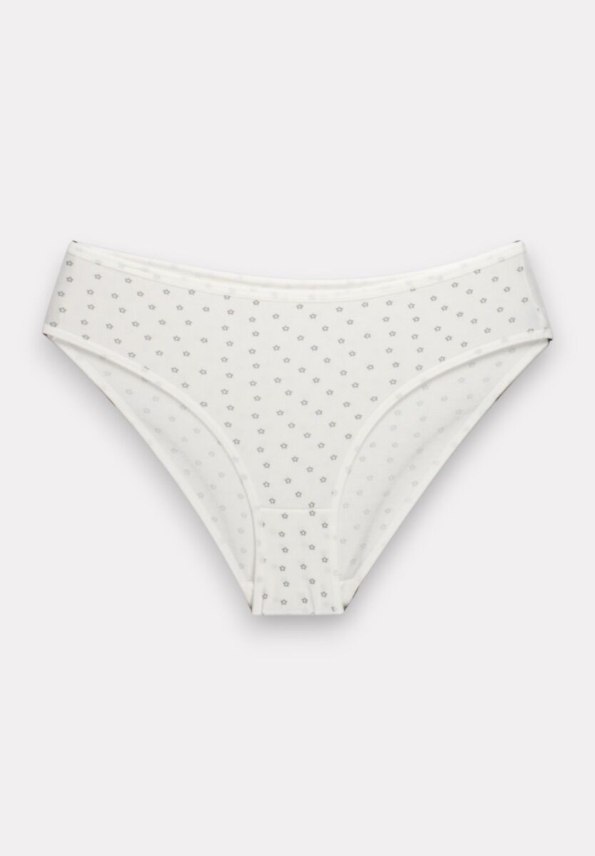 Σλιπ Bikini βαμβακερά ψηλόμεσα Flower Plus Size Berrak 3 Τεμ.