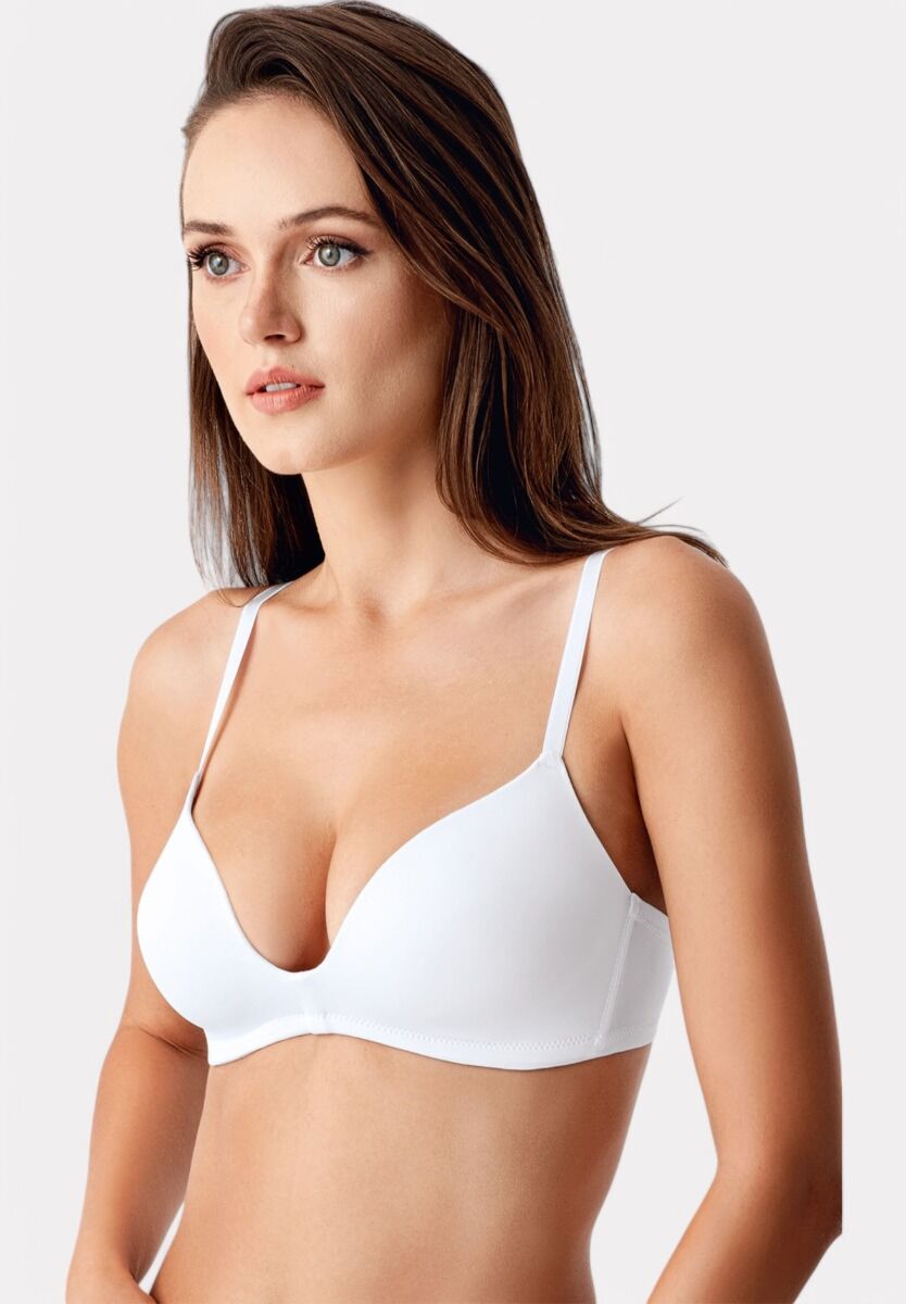 New Bra Λευκό Σουτιέν Χωρίς Ενίσχυση & Μπανέλα B Cup | Άνεση & Φυσική Στήριξη