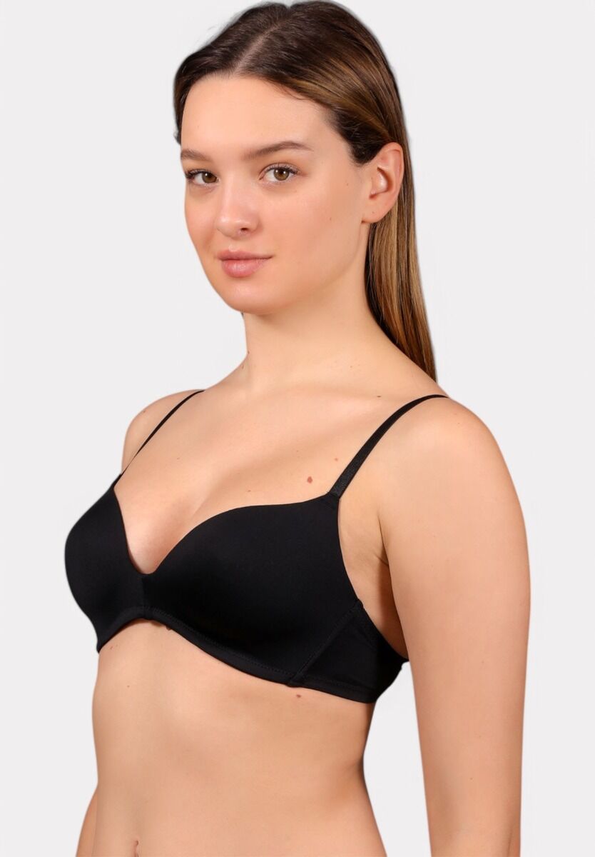 New Bra Μαύρο Σουτιέν Χωρίς Ενίσχυση & Μπανέλα B Cup | Άνεση & Φυσική Στήριξη