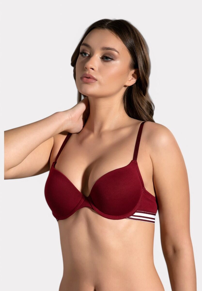 Σουτιέν New Bra – 100% Βαμβακερό με Ελαφριά Ενίσχυση Μπορντό
