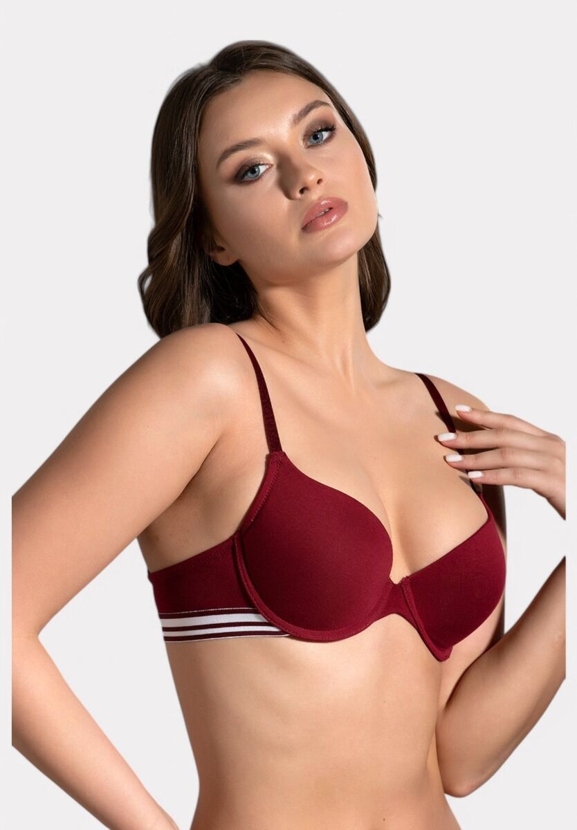 Σουτιέν New Bra – 100% Βαμβακερό με Ελαφριά Ενίσχυση Μπορντό