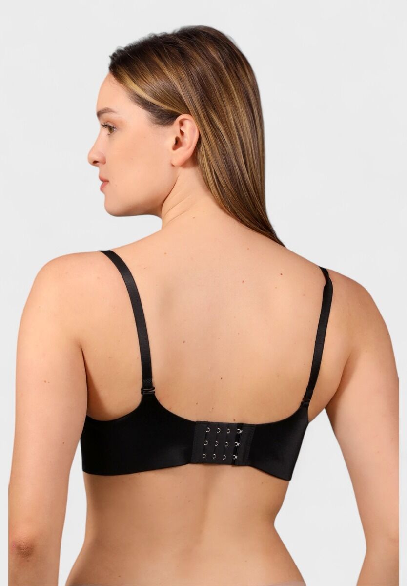 Γυναικείο push-up σουτιέν New Bra μαύρο με αποσπώμενες τιράντες – B cup