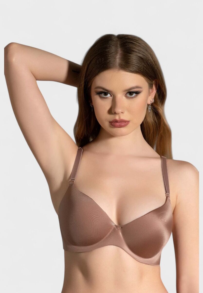 Γυναικείο push-up σουτιέν New Bra καπουτσίνο με αποσπώμενες τιράντες – B cup
