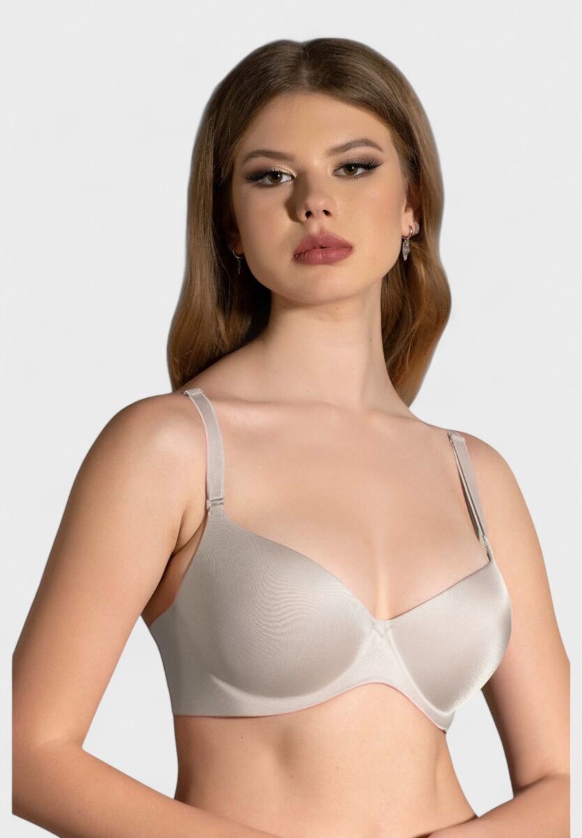 Γυναικείο Seamless Push-Up Σουτιέν New Bra με Αποσπώμενες Τιράντες – B Cup – Εκρού