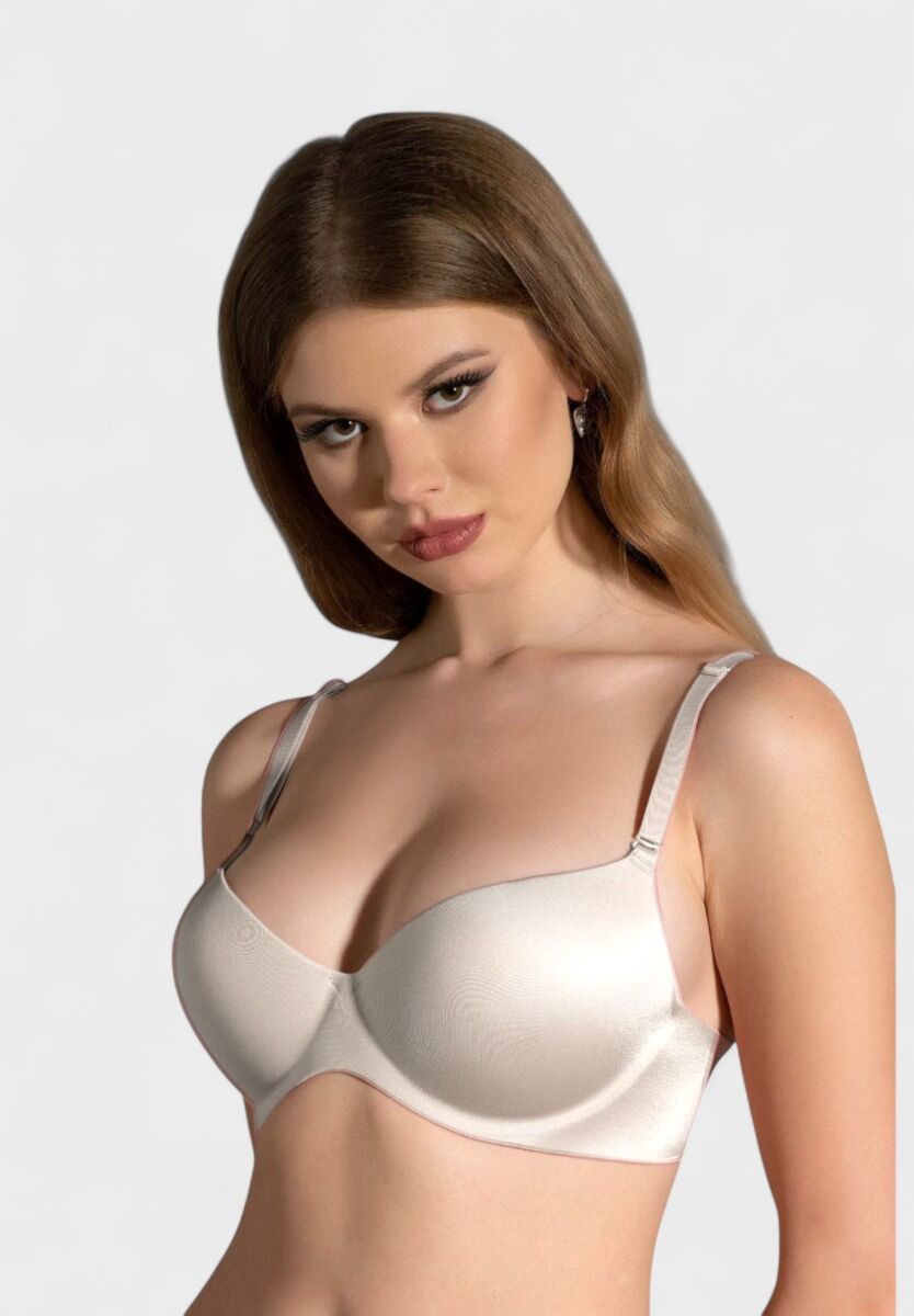 Γυναικείο Seamless Push-Up Σουτιέν New Bra με Αποσπώμενες Τιράντες – B Cup – Εκρού