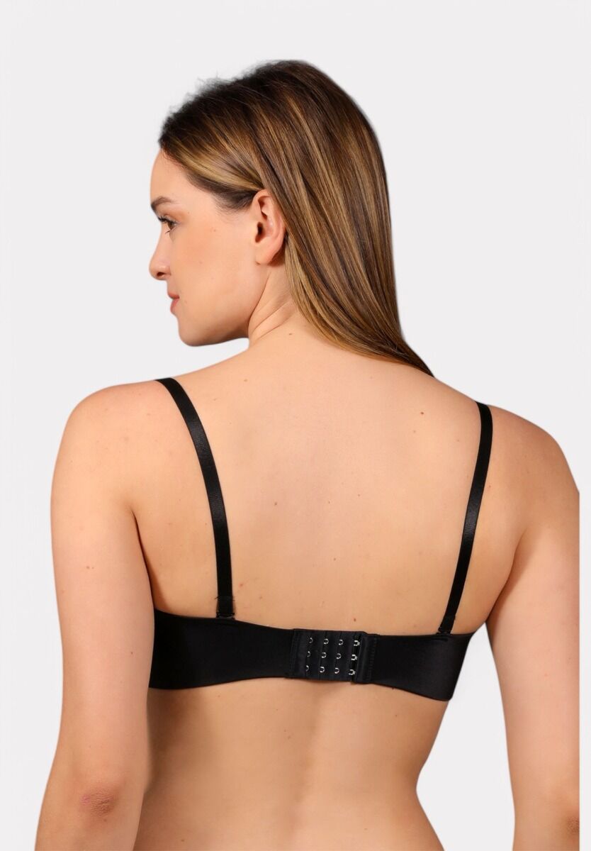 Strapless Laser-Cut σουτιέν B Cup New Bra Lingerie μαύρο