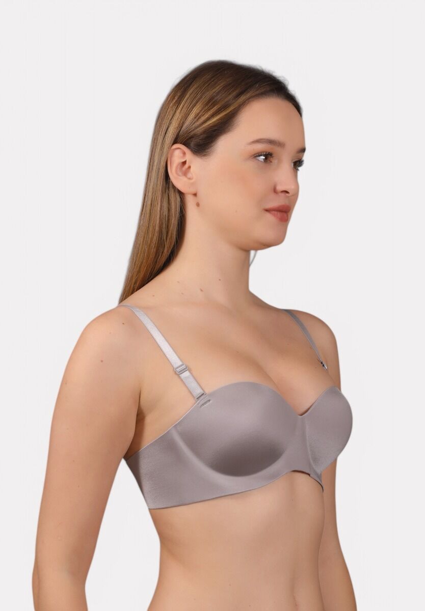 Strapless Laser-Cut Σουτιέν B Cup New Bra Lingerie Grey