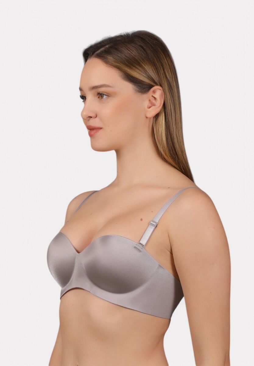 Strapless Laser-Cut Σουτιέν B Cup New Bra Lingerie Grey