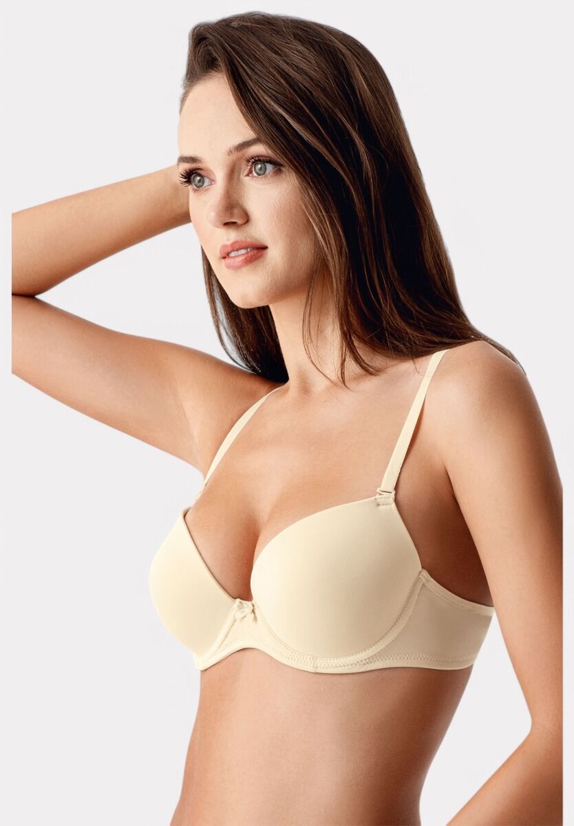 New Bra Strapless Σουτιέν Χωρίς Ενίσχυση – B Cup Μπεζ