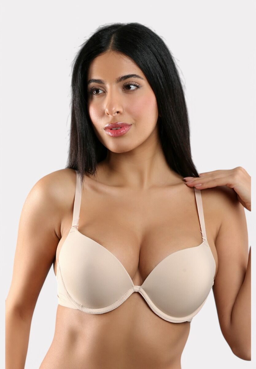 New Bra B Cup Double Push-Up – Με Αποσπώμενες Τιράντες Μπεζ