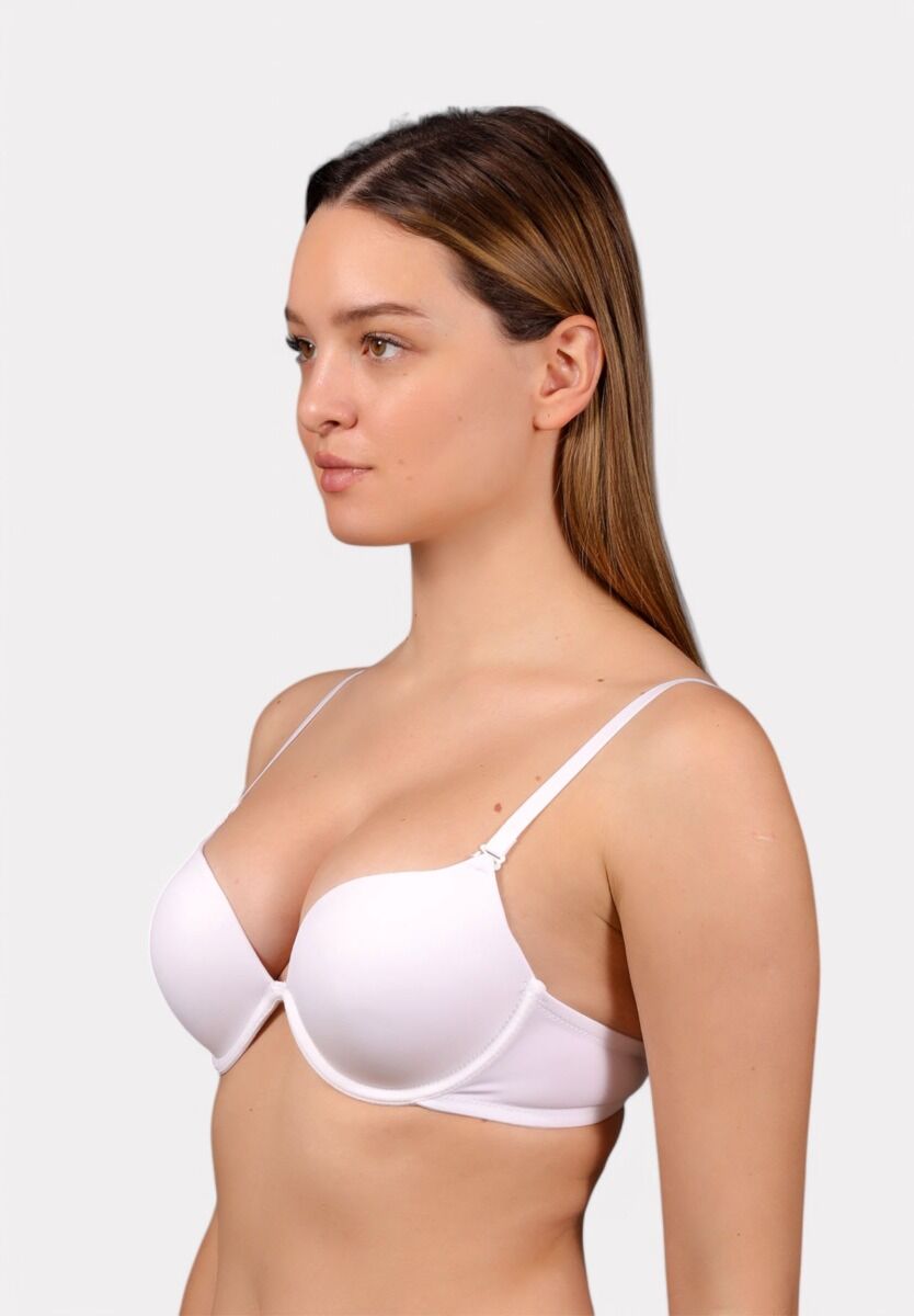 New Bra B Cup Double Push-Up – Με Αποσπώμενες Τιράντες Λευκό