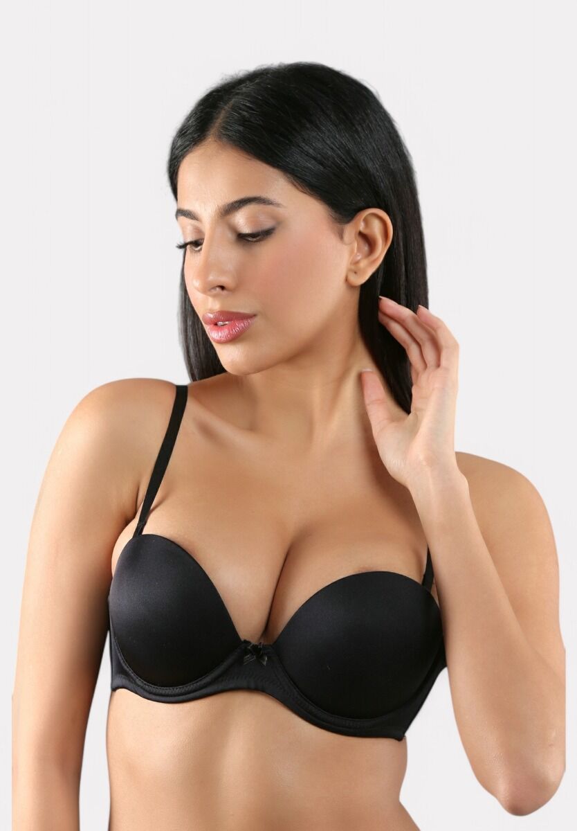 Strapless Σουτιέν New Bra Double Push-Up B Cup Μαύρο– Απόλυτο Κράτημα & Ανόρθωση