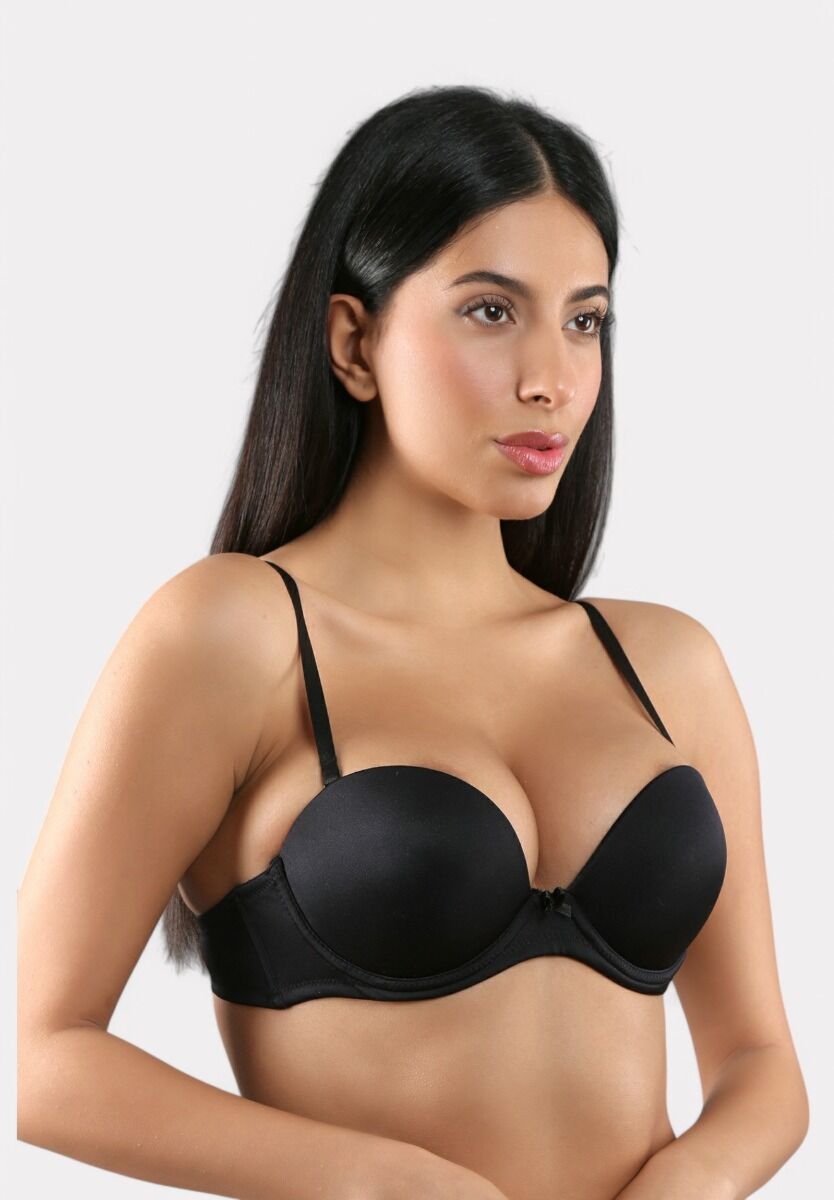 Strapless Σουτιέν New Bra Double Push-Up B Cup Μαύρο– Απόλυτο Κράτημα & Ανόρθωση