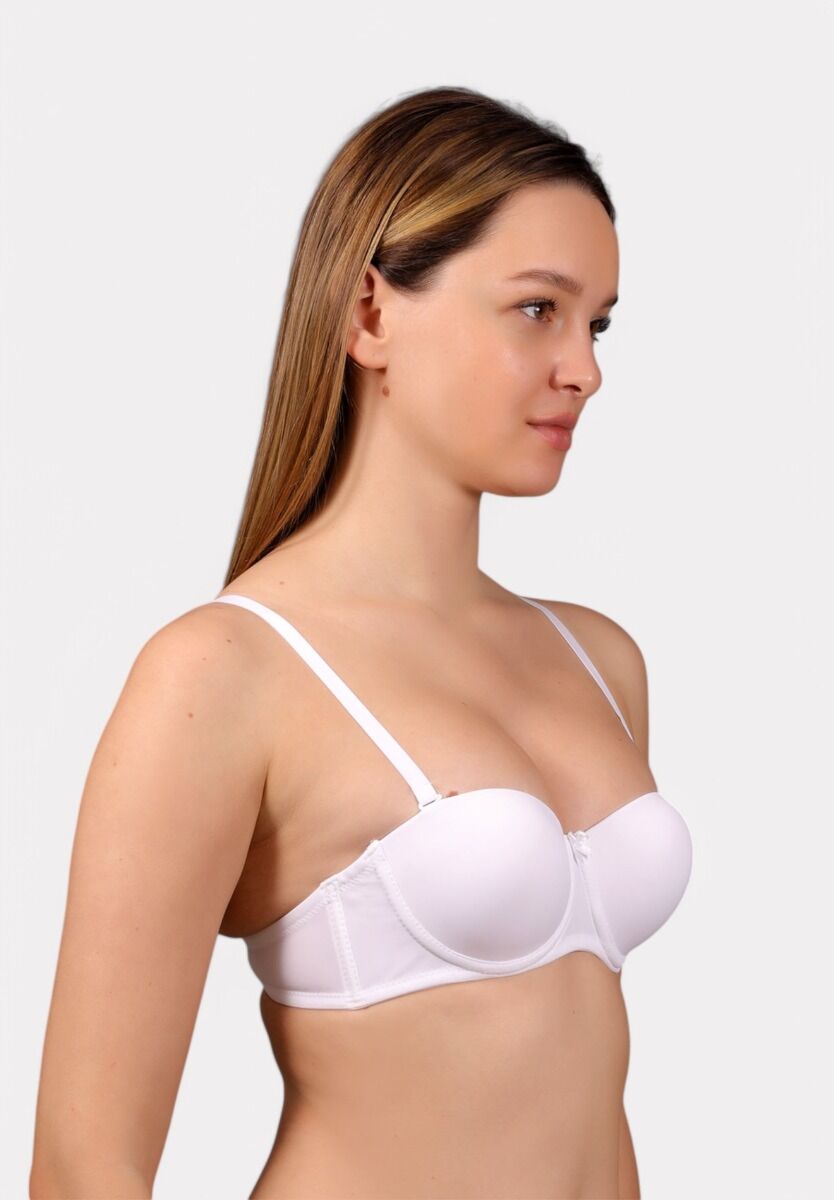 Σουτιέν New Bra Strapless Double Push Up - B Cup Λευκό