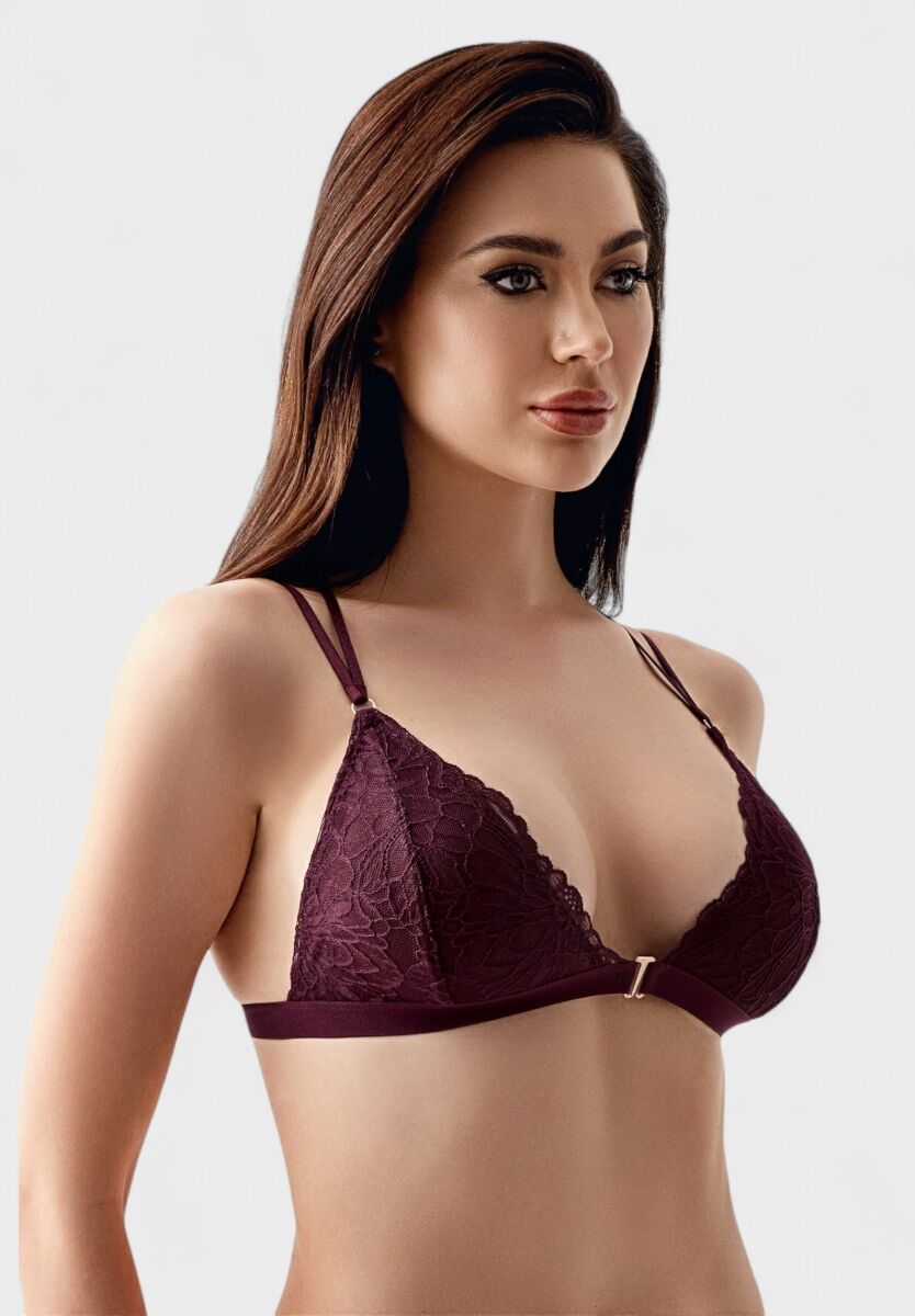Δαντελένιο Σουτιέν Brallet B Cup New Bra Μπορντό
