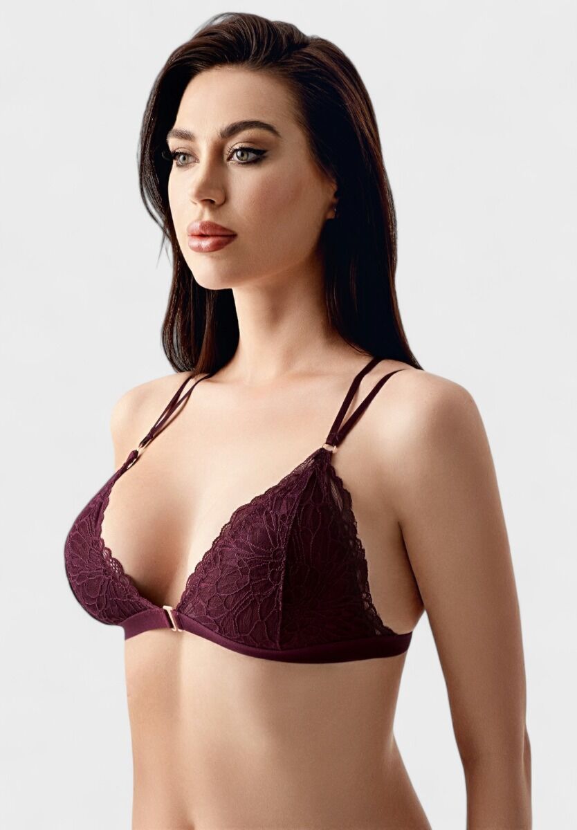 Δαντελένιο Σουτιέν Brallet B Cup New Bra Μπορντό