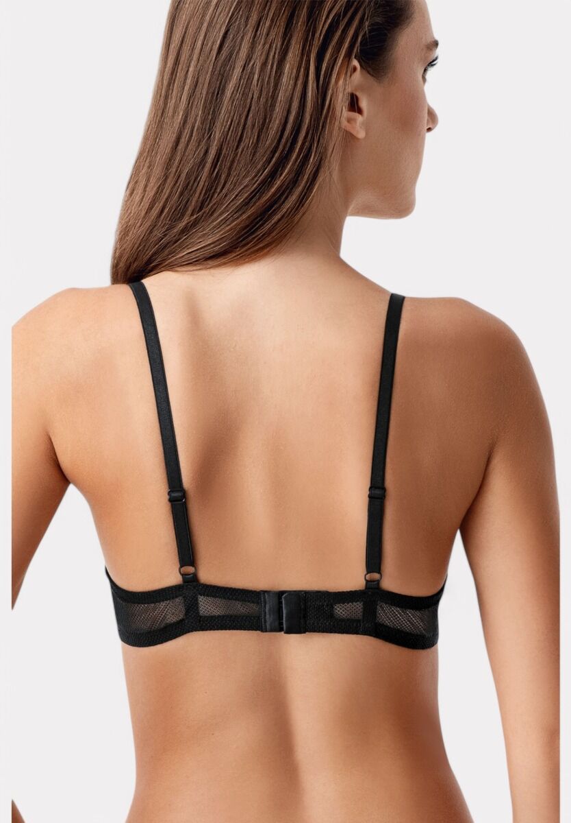 Αισθησιακό Δαντελένιο Σουτιέν New Bra Μαύρο