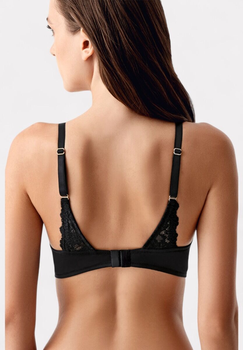 Πίσω όψη με μαύρη δαντέλα – New Bra Push-Up σουτιέν χωρίς μπανέλα

