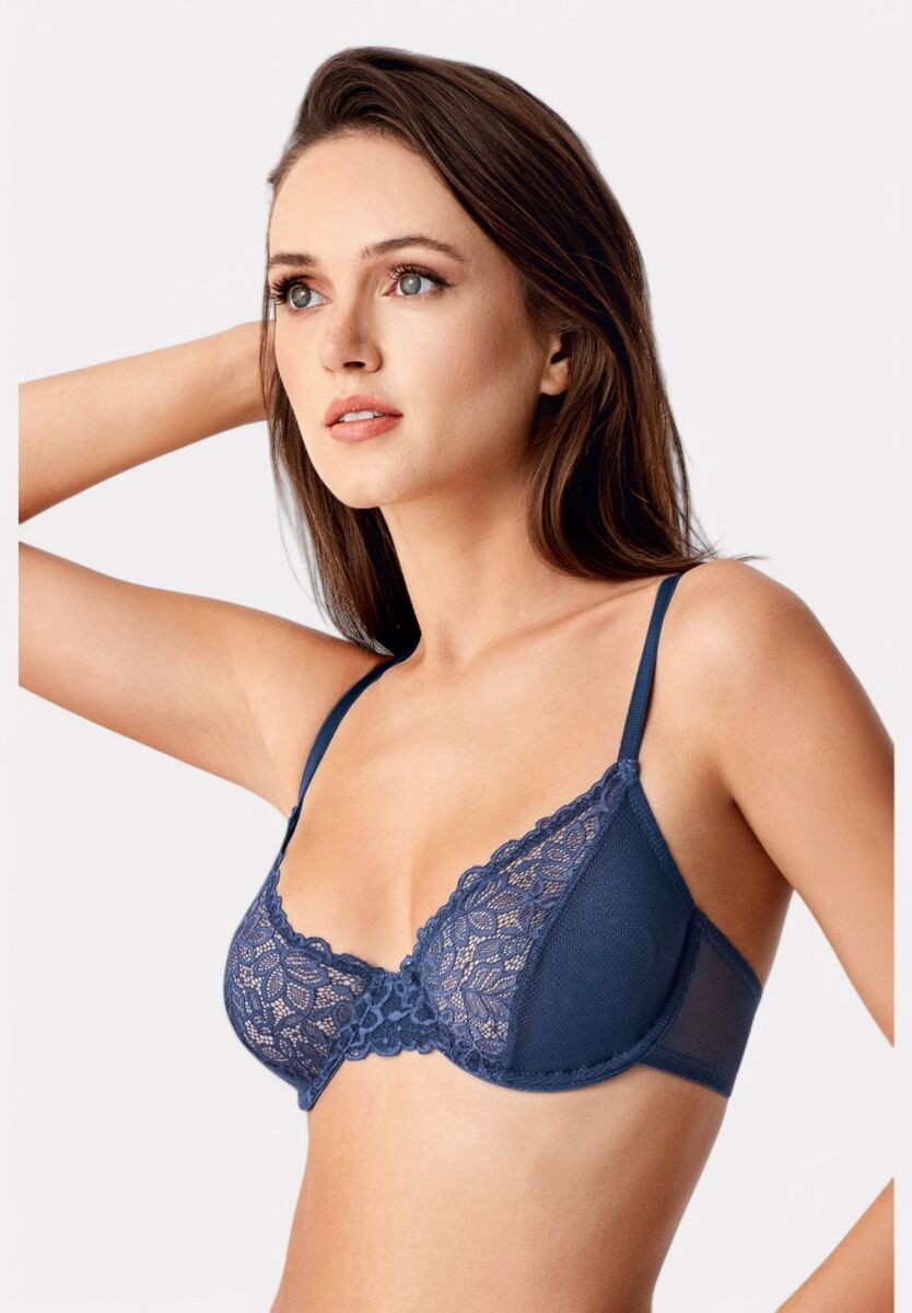 Αισθησιακό Δαντελένιο Σουτιέν New Bra Μπλέ