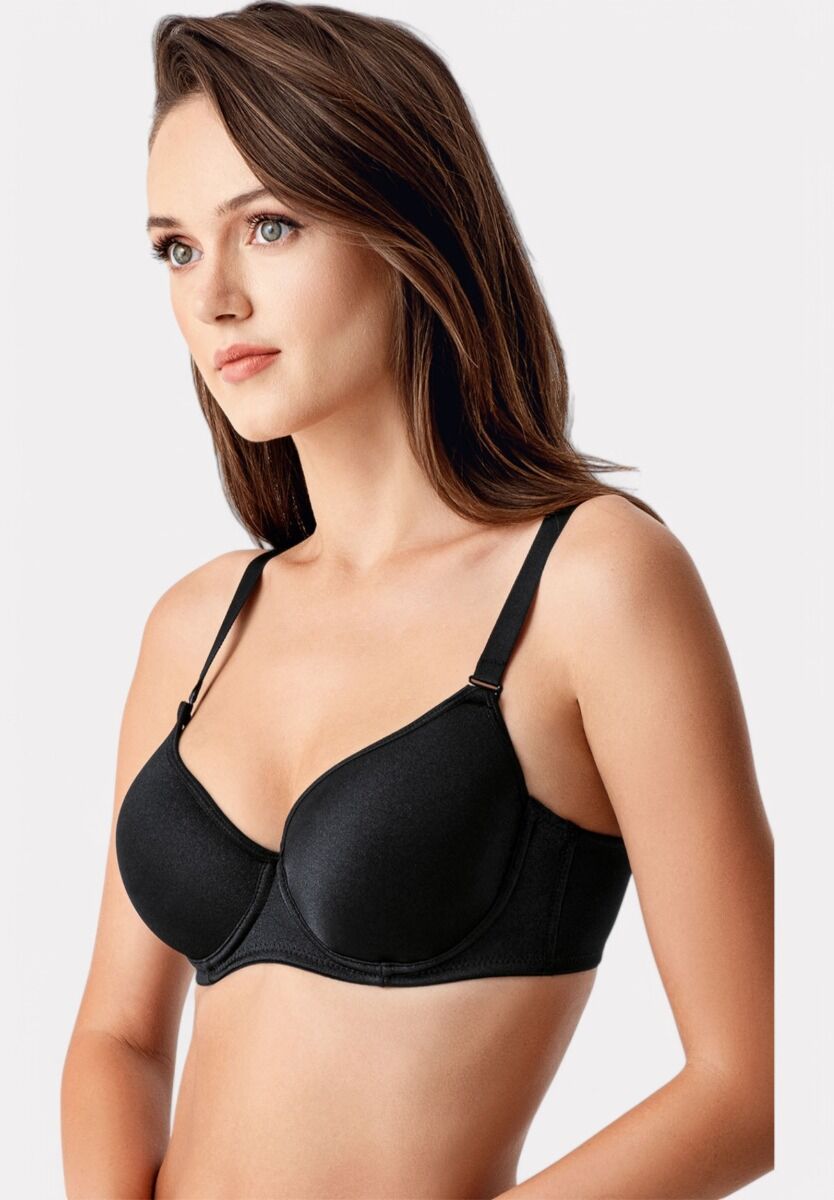 New Bra Μαύρο Κομψό Σουτιέν Χωρίς Ενίσχυση για B, C & D Cup | Elegant & Natural Fit