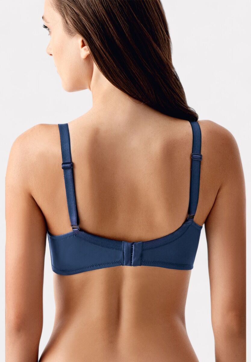 New Bra Σουτιέν Χωρίς Ενίσχυση με Μπανέλα & Δαντέλα Μπλέ