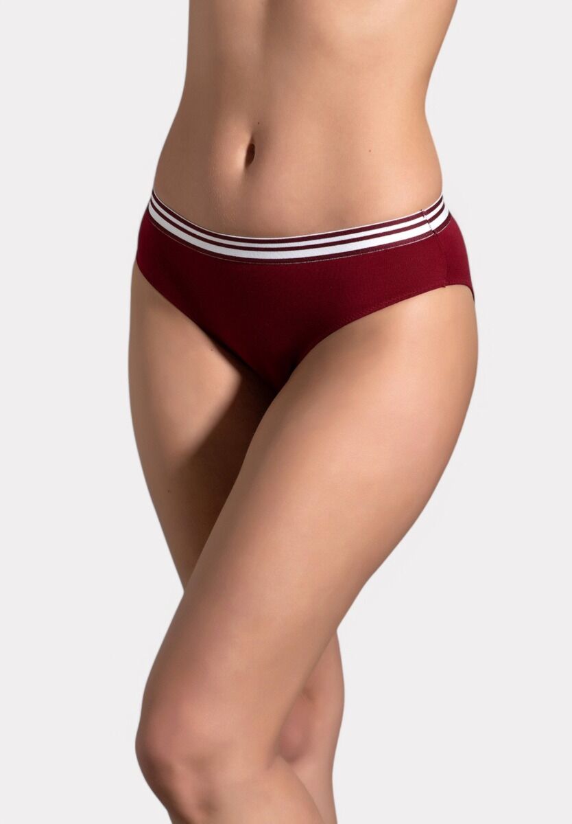 Βαμβακερό Γυναικείο Εσώρουχο  New Bra με Μαλακό Λάστιχο Μπορντό