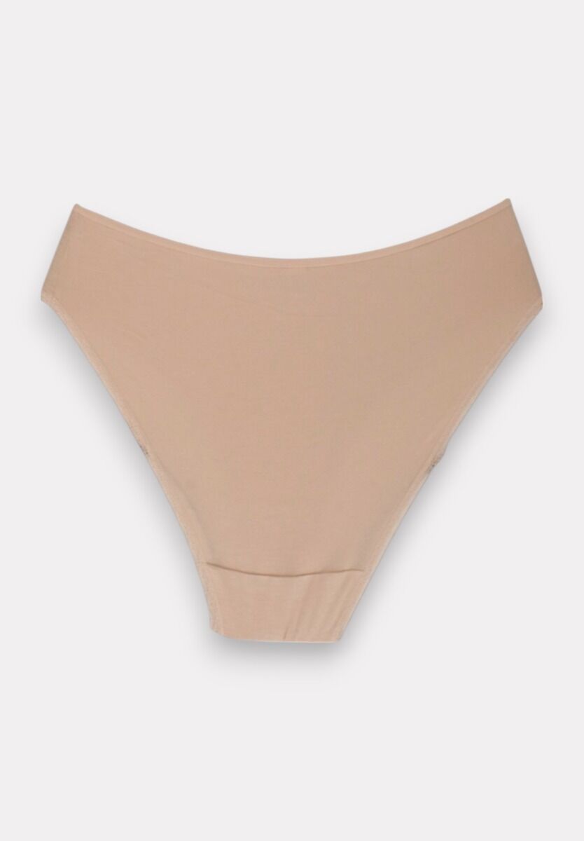 Slip Ψηλόμεσο  2/4 με δαντέλα στο πλάι Pamela Beige Sexen 5 Τεμ.