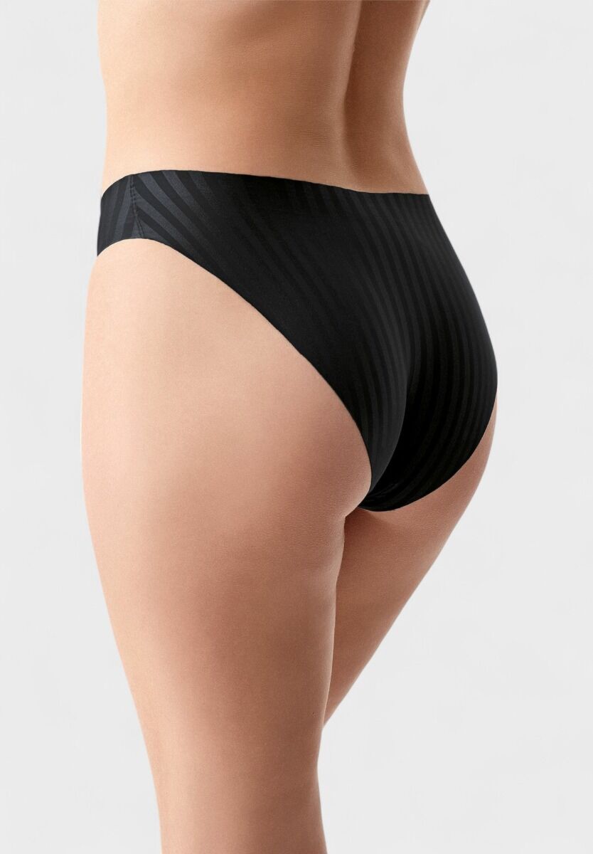 Εσώρουχο New Bra Seamless μαύρο με ρίγες και σιλικόνη

