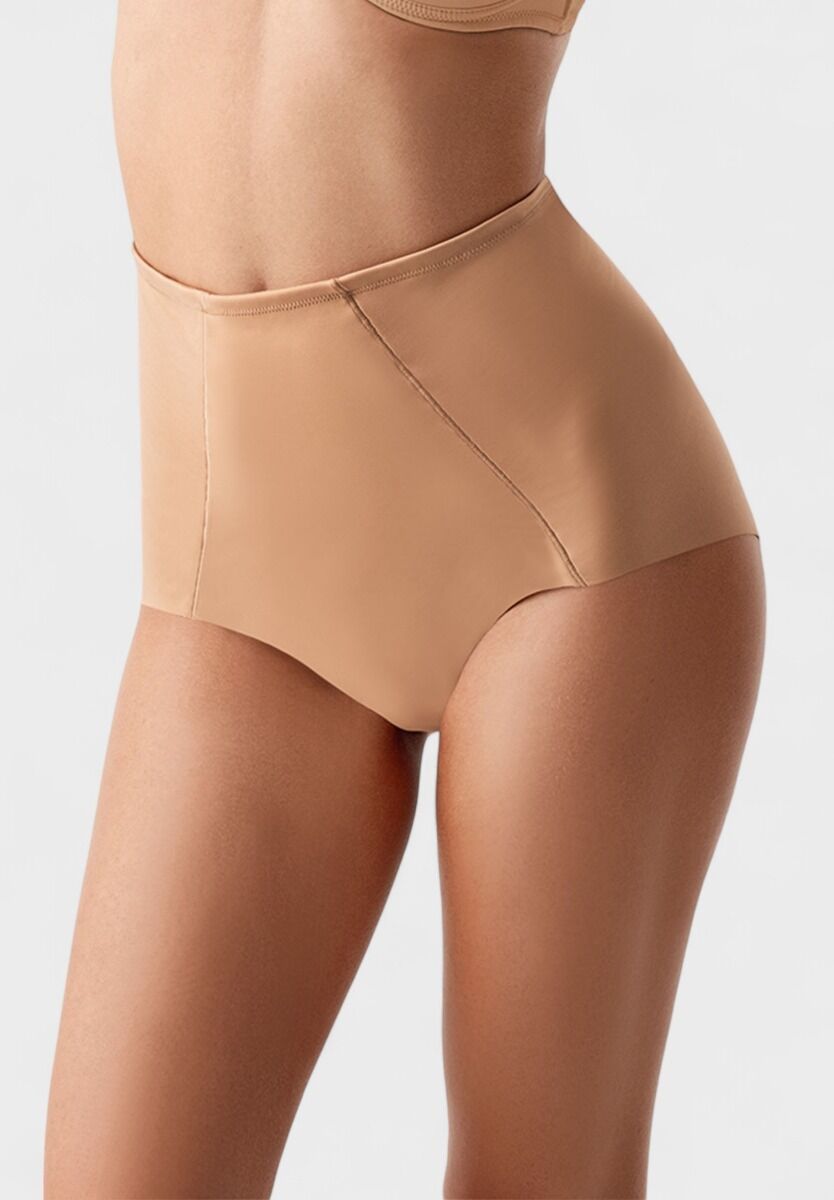 Γυναικείο ψηλόμεσο λαστέξ seamless New Bra σε μπεζ χρώμα

