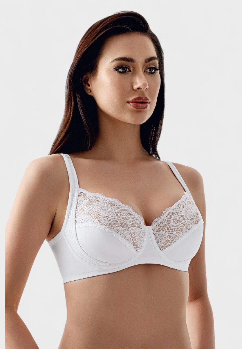 Σουτιέν χωρίς ενίσχυση με δαντέλα New Bra Lingerie σε λευκό χρώμα

