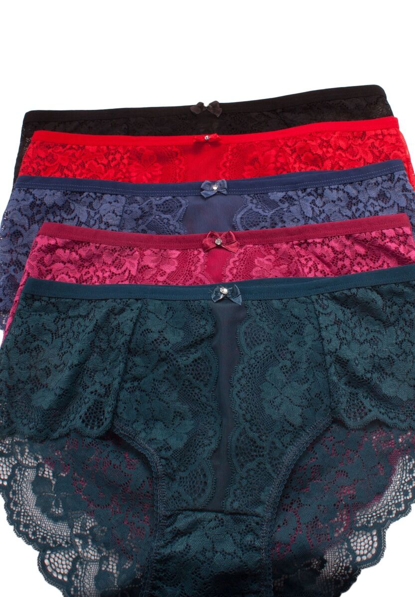 Σλιπ Plus Size με δαντέλα Cottonhill Eliot 5 Τεμ.